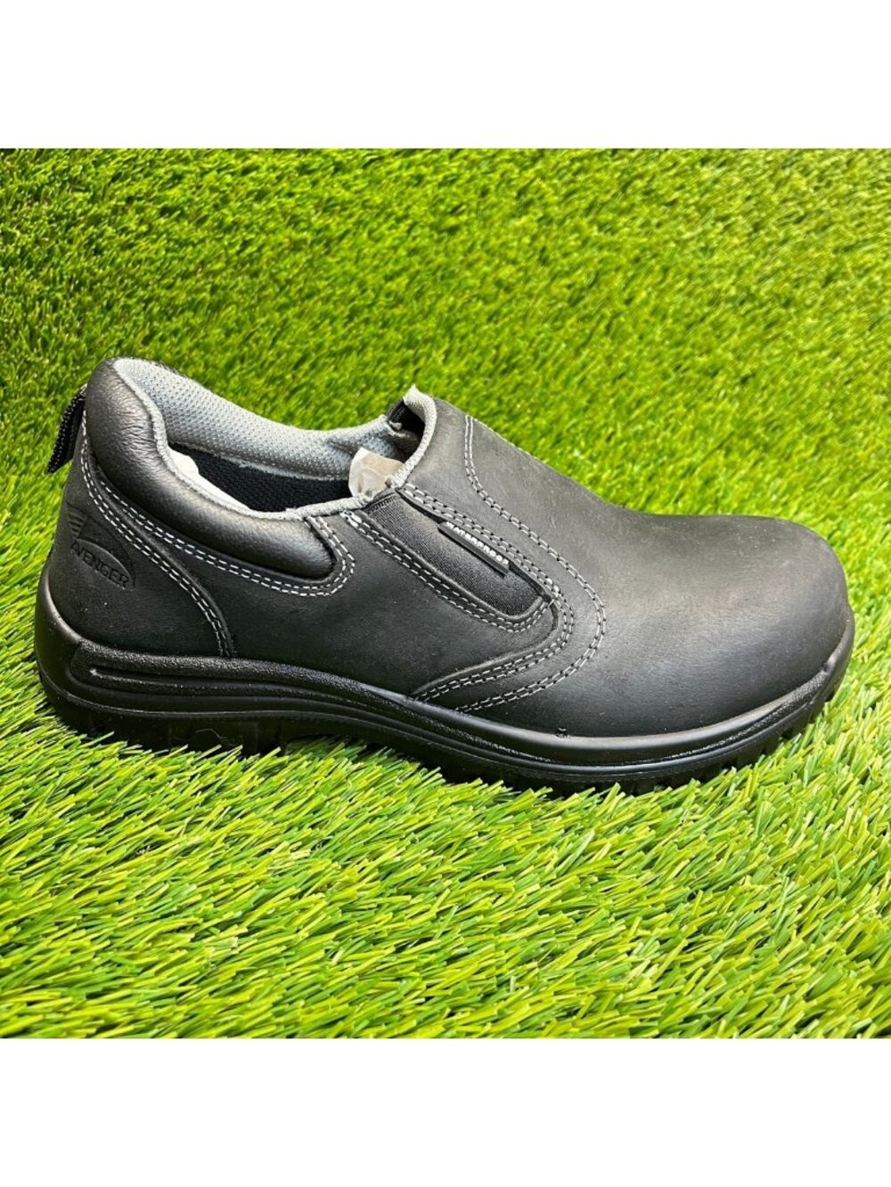 Avenger Foreman Womens Size 8.5D Black Composite Safety Toe Work Slip-On Shoes